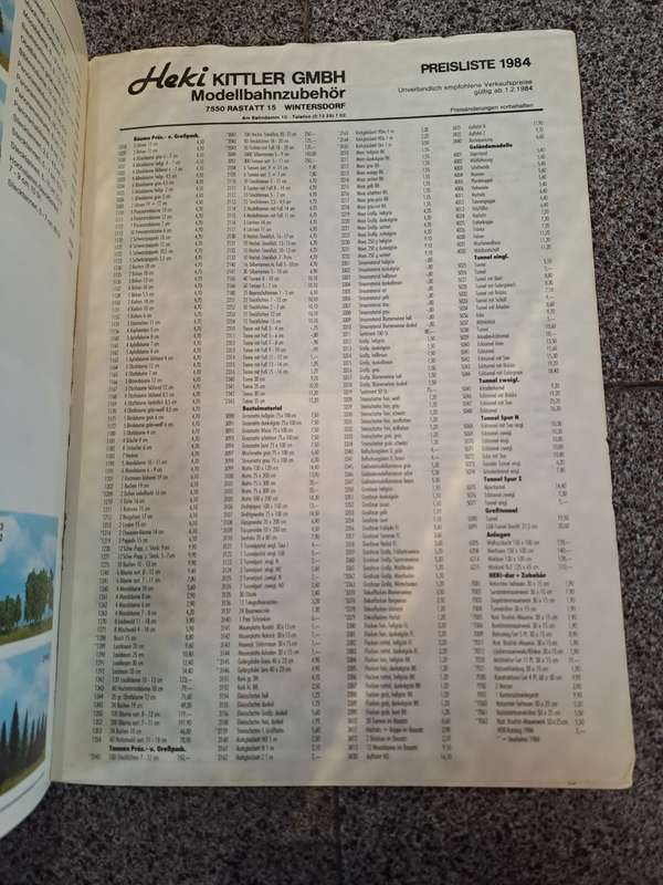 Heki 1984 tree and foliage catalogue German 23 pages German