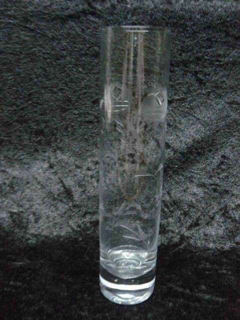 ROSECCUT CRYSTAL VASE HEAVY BOTTOM