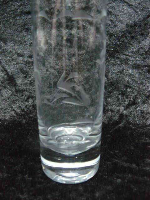 ROSECCUT CRYSTAL VASE HEAVY BOTTOM