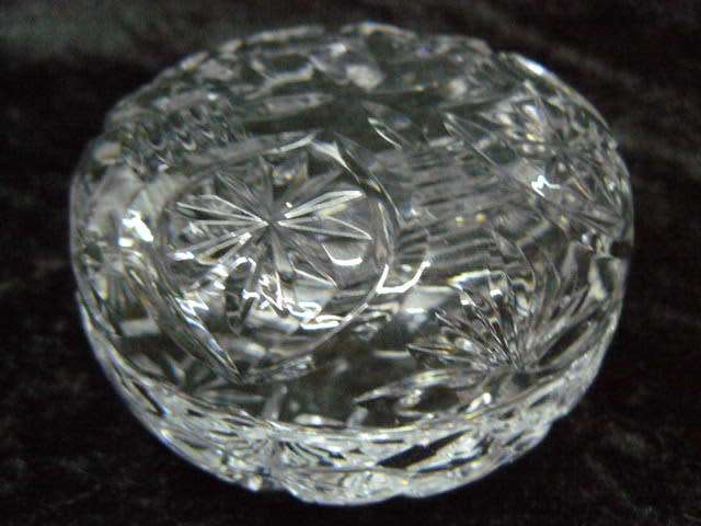 TRINKET DISH CUT GLASS