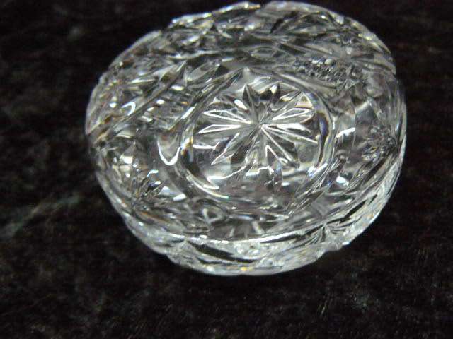TRINKET DISH CUT GLASS