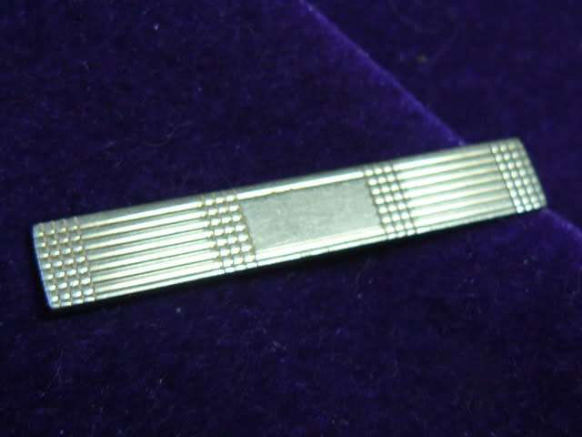 Tie CLIP STRATTONS MADE IN ENGLAND SILVER TONED WITH PSTTERN