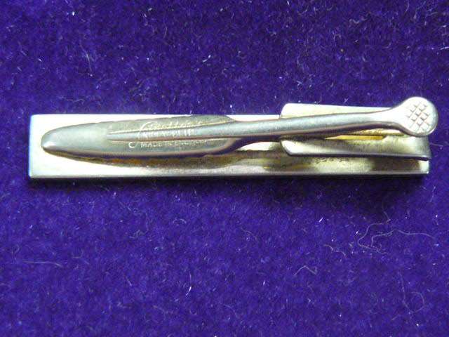 Tie CLIP STRATTONS MADE IN ENGLAND SILVER TONED WITH PSTTERN
