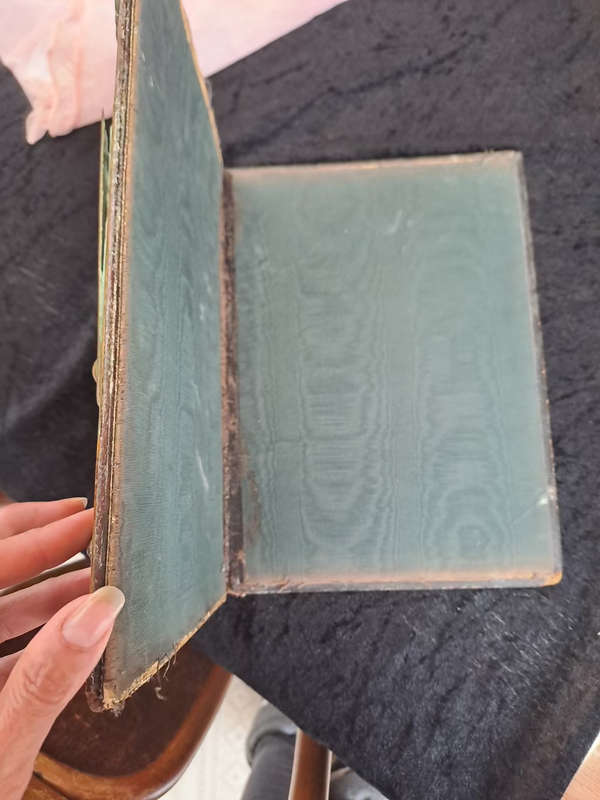 Antique oak wood and brass file quite unique