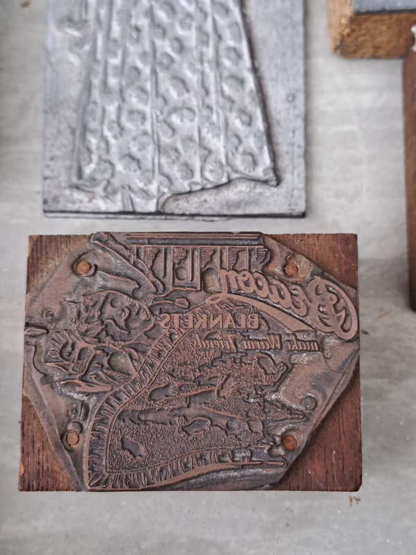Lot of Vintage Brands clothing store lead stamps interesting and unique