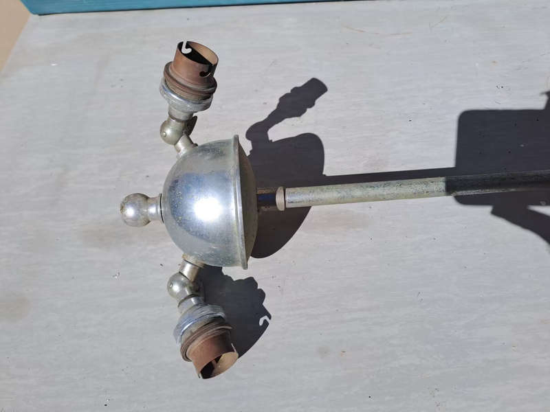 art deco chrome adjustable double light pole
