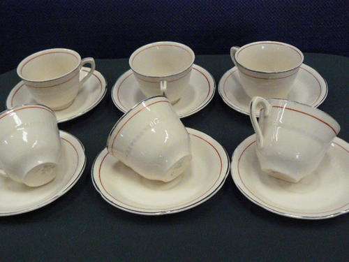 H&K TUNSTALL 6 X CUP AND SOUCERS