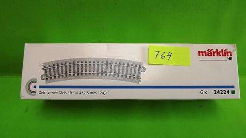 MARKLIN HO 6X C TRACK 24224 CURVED TRACK R2 437.5MM