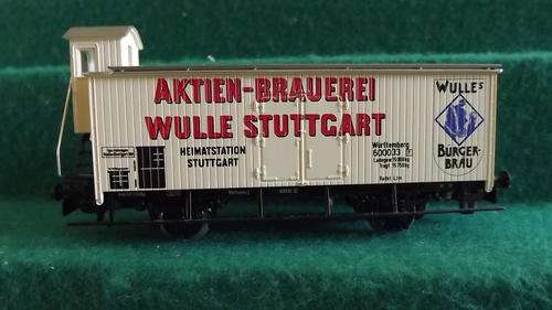 MARKLIN HO BEER CAR 4678 1984 "WULLE-STUTTGART" WITH BREAKMANS CAB