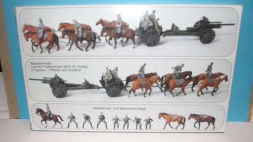 Preiser Military 16513 Horse drawn loght field howiter 1939-45