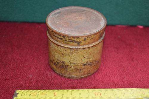 VERY VERY VERY OLD ANTIQUE ROUND WOODEN PAINED JAR