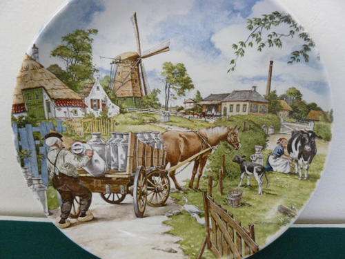 BEAUTIFULL DETAILED WALL MILK DELIVERIES FARM SCENE