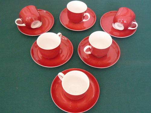 1960'S COFFEE CUPS AND SAUCERS
