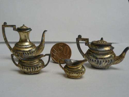 MINATURE TEA AND COFFEE SET WITH SUGAR BOWL AND MILK JUG