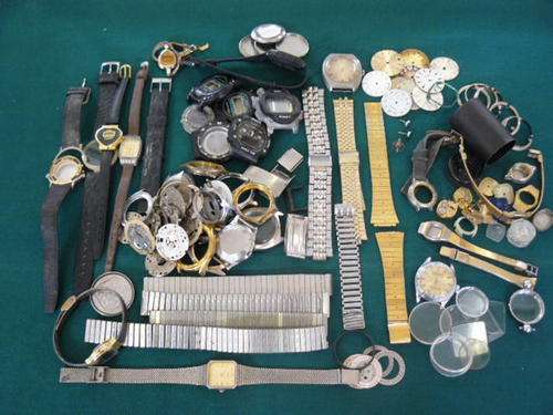 BIG LOT OF WATCH SPARES( comes with lot of extras,supprise!!!!!!)