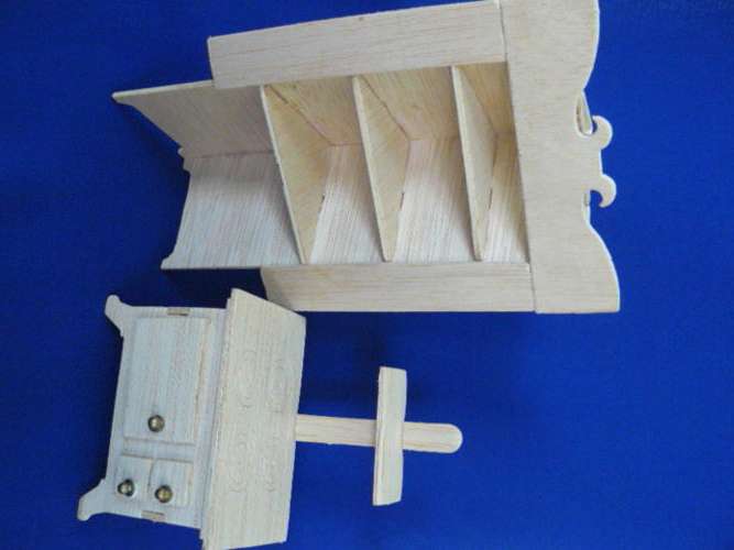 MINIATURE DOLL HOUSE CORNER SHELF & STOVE