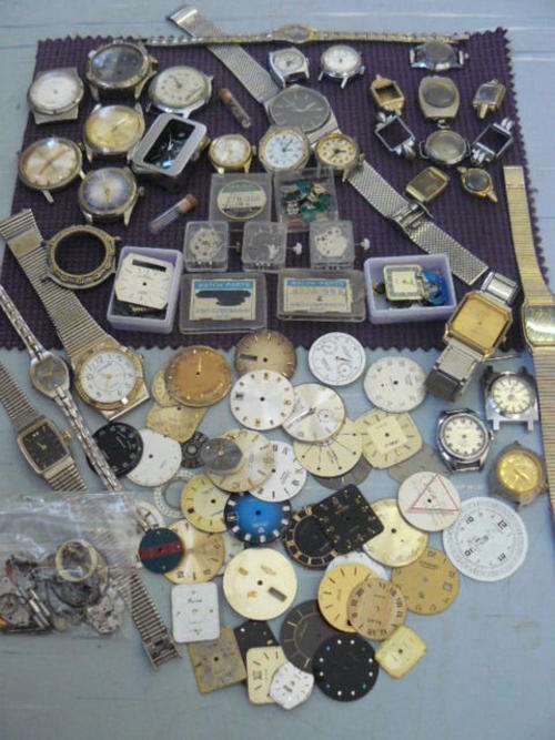 WOW!!!!! MIXED LOT OF WATCH SPARES. LOVELY LOT, HAVE A LOOK, BARGAIN !!!!!!!