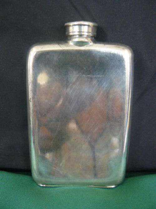 SILVER PLATED HIP FLASK "HUTTON SHEFFIELD"