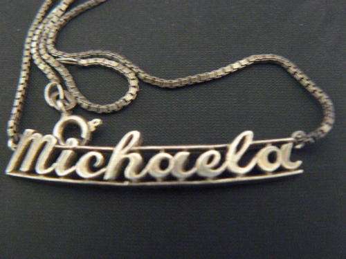 SILVER CHAIN WITH THE NAME MICHAELA 45 CM LONG