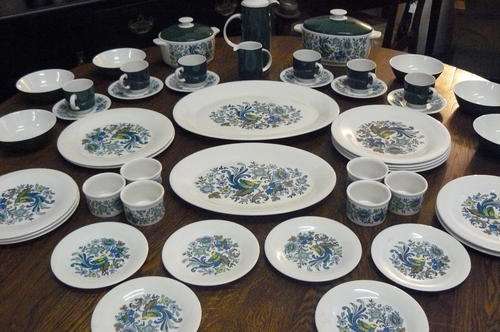 ROYAL DOULTON EVERGLADES 48 + 3 PIECES DINNER AND COFFEE SET STUNNING !!!!!@@@@@!!!!!