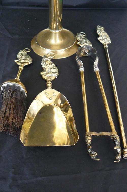 BRASS FIRE PLACE SET, PLEASE HAVE A LOOK!!!!!@@@@@!!!!!