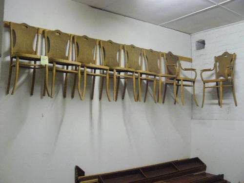 8 ORIGINAL THONET BENT WOODCHAIRS (INCL 2 CARVERS)