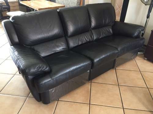 Reclining Lounge Suite 3-Piece ( Genuine Leather )