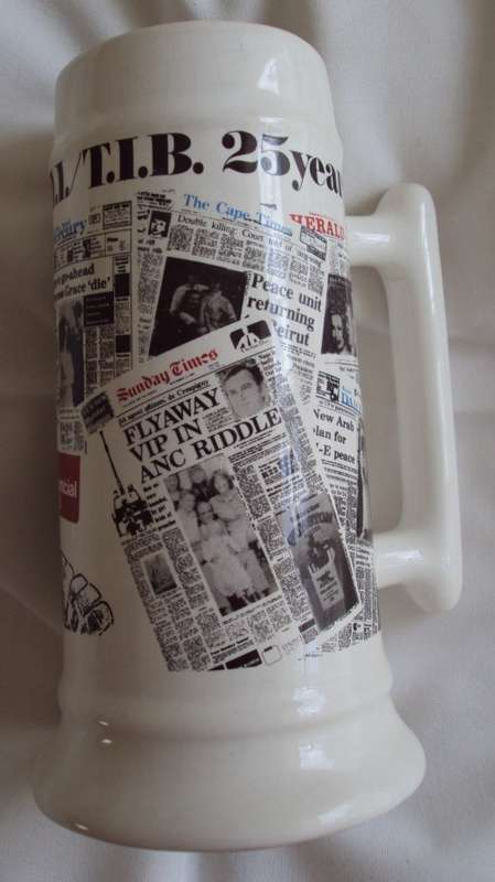 Crescent Ware Newspaper beermug | Tankard