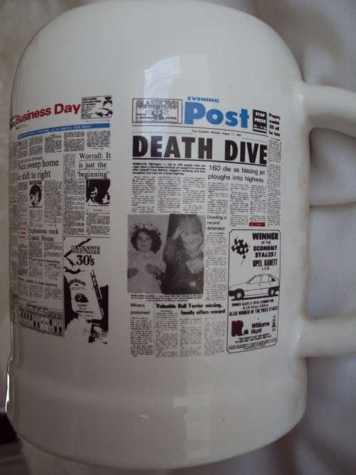 Crescent Ware Sunday Express |Sunday Times | Rand Daily Mail Newspaper Beer Mug | Tankard