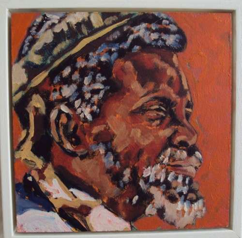 Selwyn November Potrait of an African Man - Signed Oil Painting