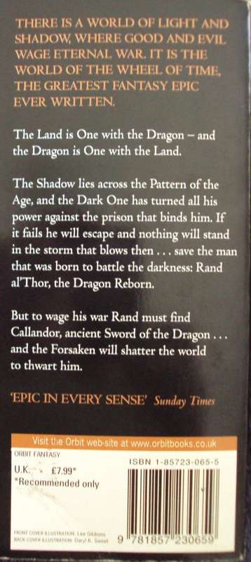 The Dragon Reborn Book Three of the wheel of time Robert Jordan