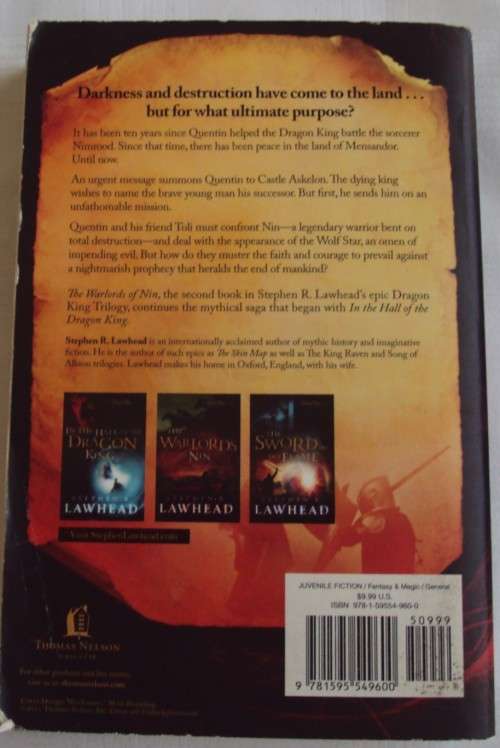 THE WARLORDS OF NIN  Stephen R.  Lawhead  The Dragon King Trilogy Book 2