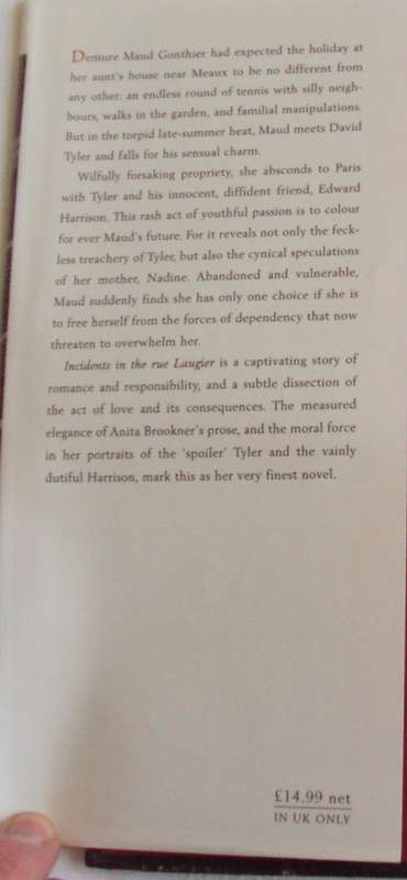 Incidents in the Rue Laugier Anita Brookner