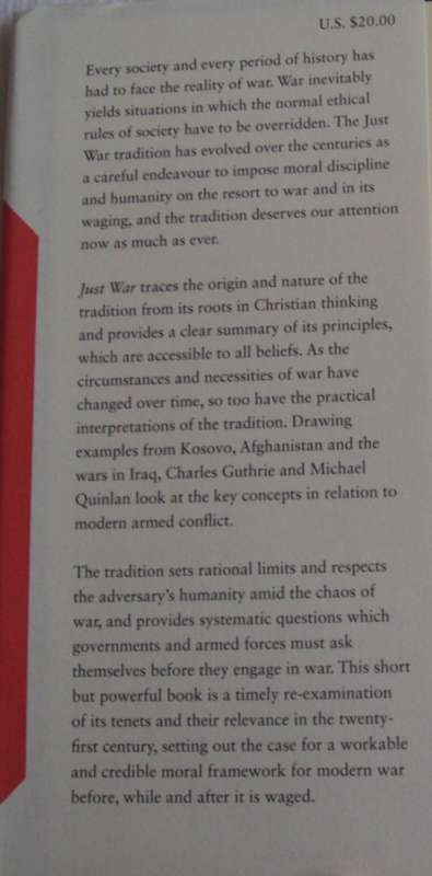 Just War Tradition Ethuics In modern Warfare Charles Guthrie  Michael Quinlan