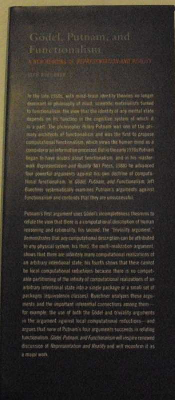 Godel, Putnam And Functionalism Jeff Buechner