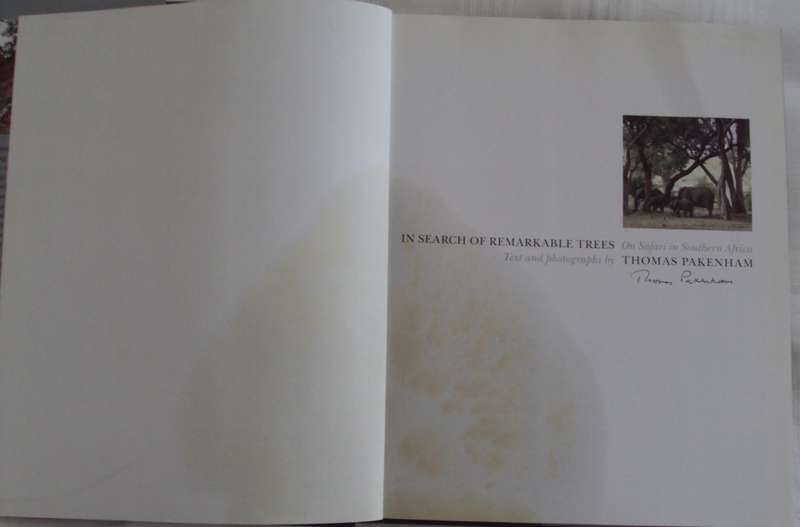 In Search of Remarkable Trees on Safari in Southern Africa Thomas Pakenham signed copy