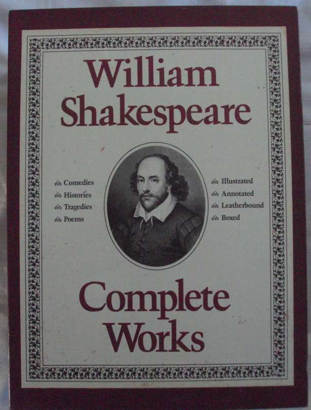 William Shakespeare Complete Works - Leather Bound 3 Volume Set with Slipcase