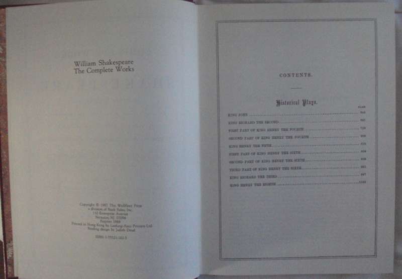 William Shakespeare Complete Works - Leather Bound 3 Volume Set with Slipcase