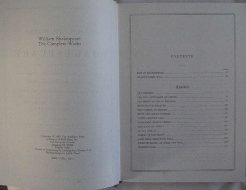William Shakespeare Complete Works - Leather Bound 3 Volume Set with Slipcase