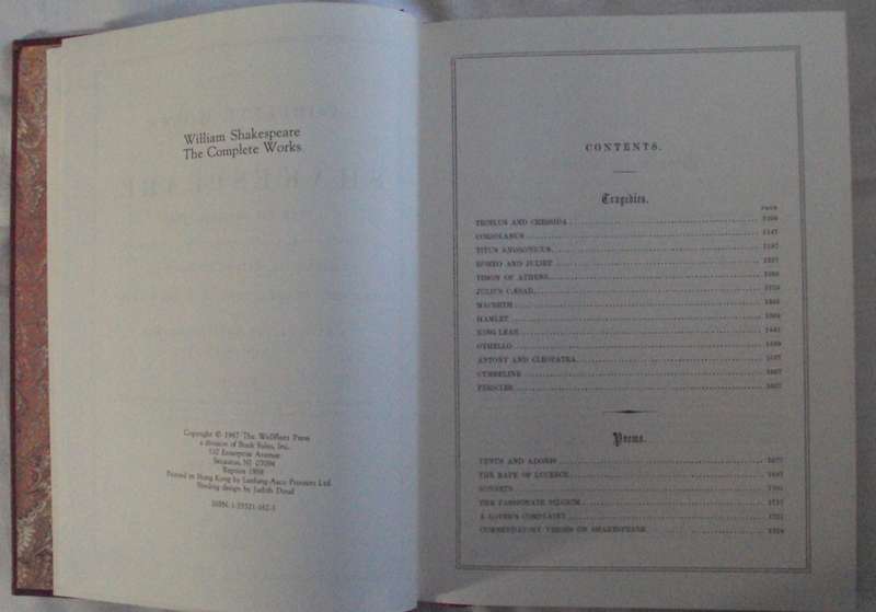 William Shakespeare Complete Works - Leather Bound 3 Volume Set with Slipcase