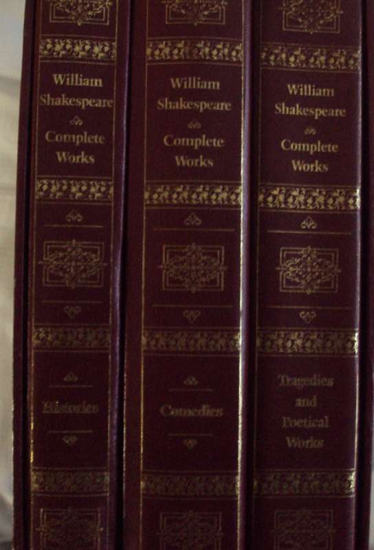 William Shakespeare Complete Works - Leather Bound 3 Volume Set with Slipcase