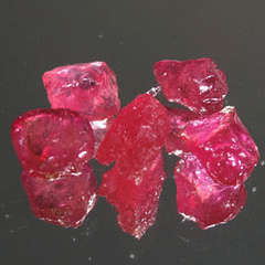 5 PIECE NATURAL ROUGH RUBIES 18.04CT!!!