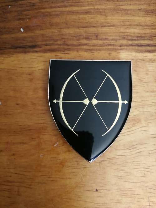 SA Army : 31 SA Infantry Battalion Shoulder Flash - all pins intact