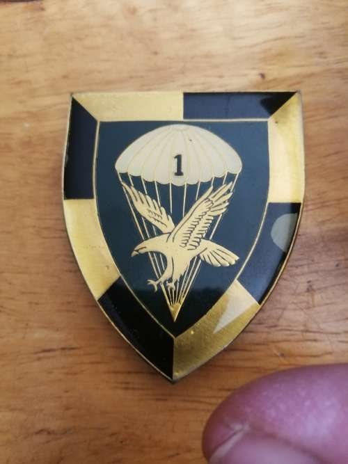 SA Army  1 Parachute Battalion  Shoulder Flash - all pins intact