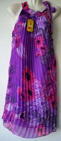 Pleated Chiffon Dress. Size 36