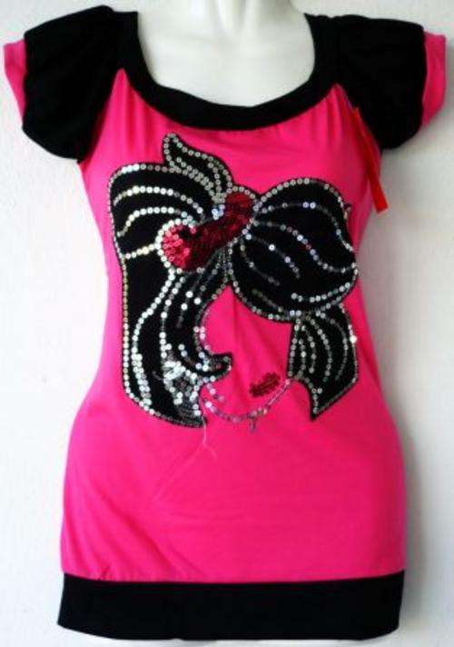 Sequined Pink Top. Size 34