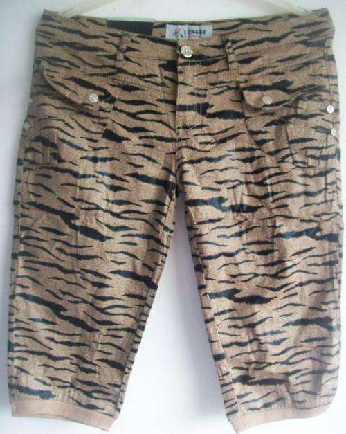 3/4 Zebra Print Pants.  Size 34