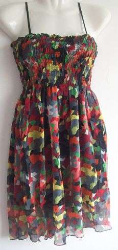 Floral Chiffon Dress. Size 32/34