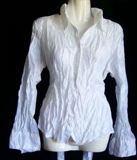 Creased Satin Blouse. Size 34