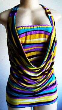 Halter Striped Top.  Size 36